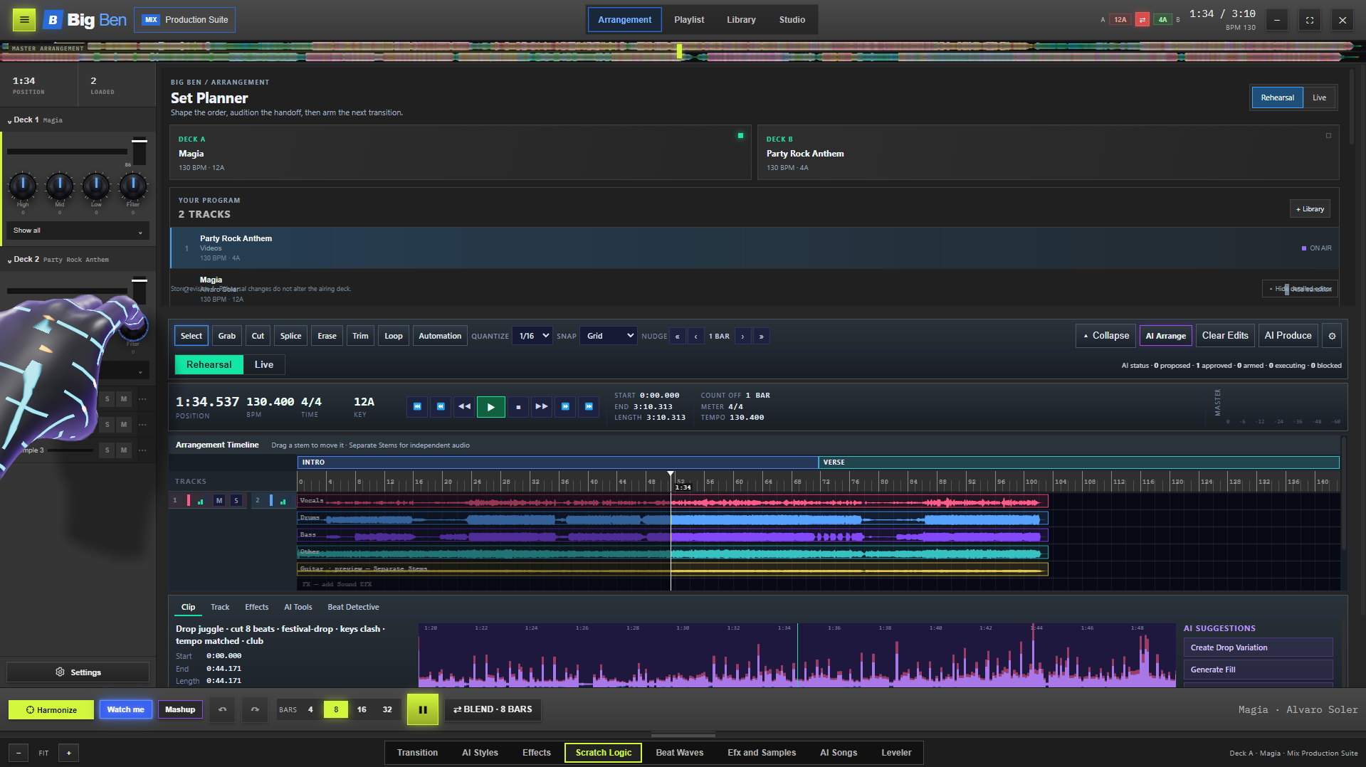 The Big Ben mix production suite