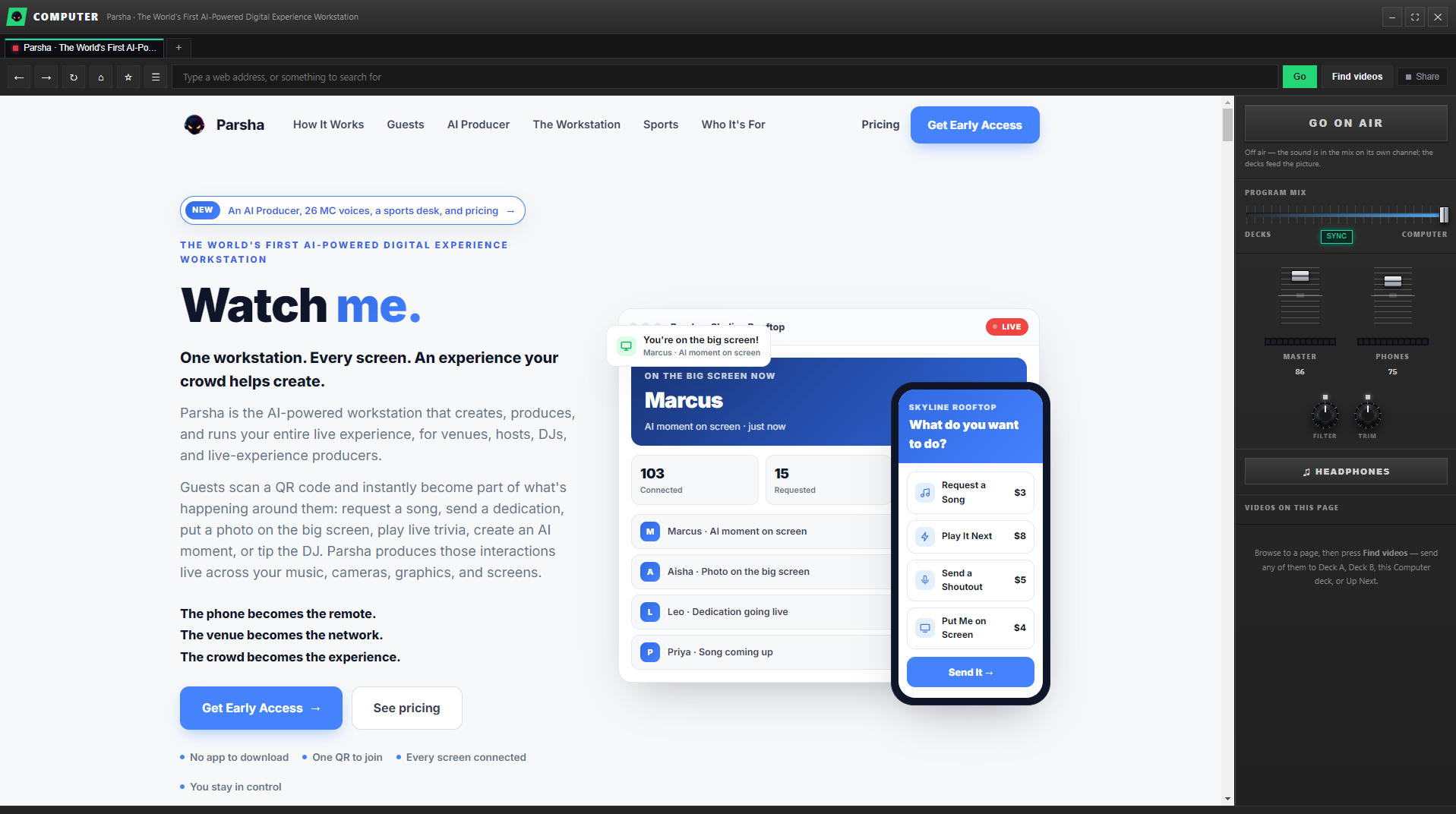 The in-app Computer browser
